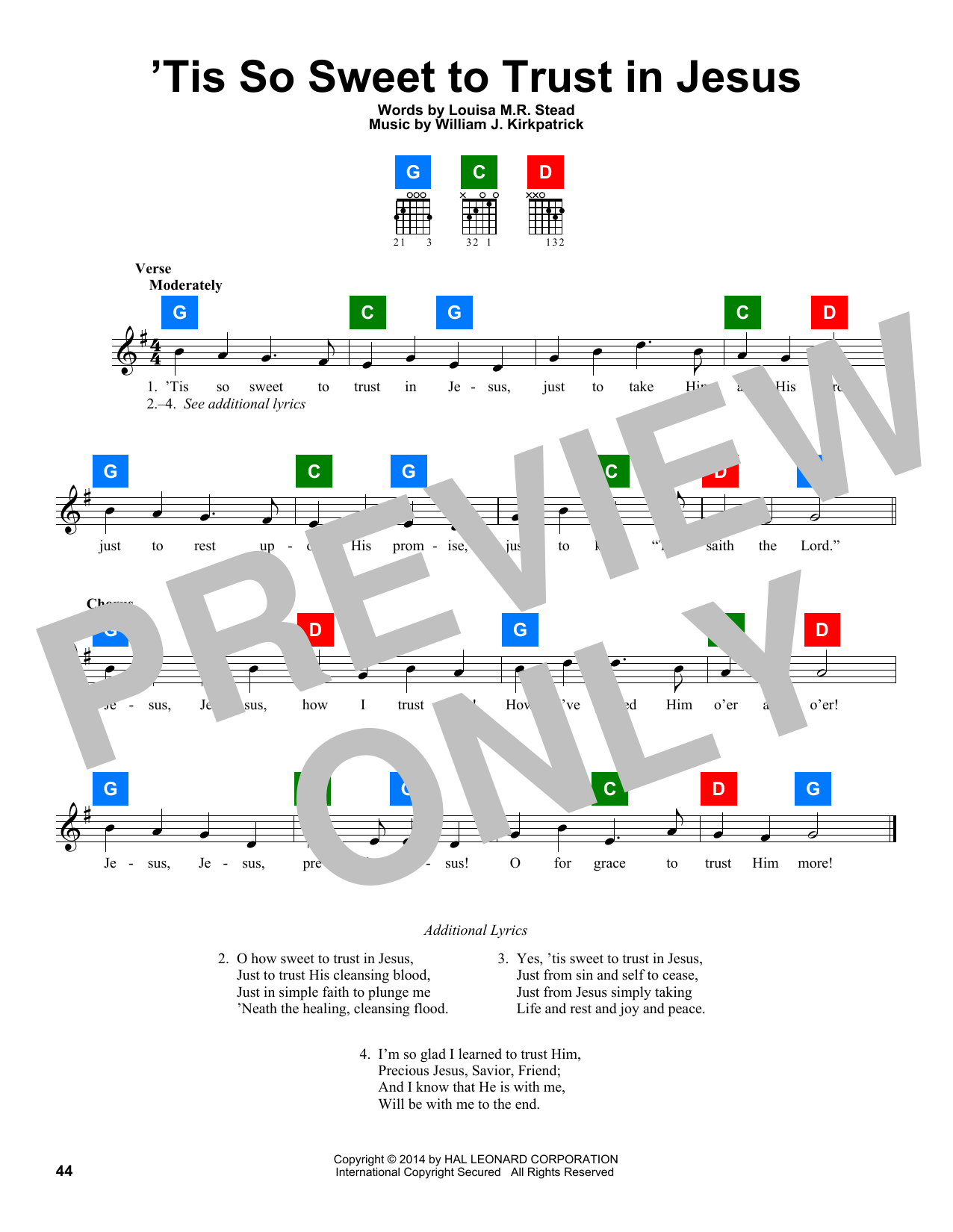Produktbild zu: 'Tis So Sweet To Trust In Jesus