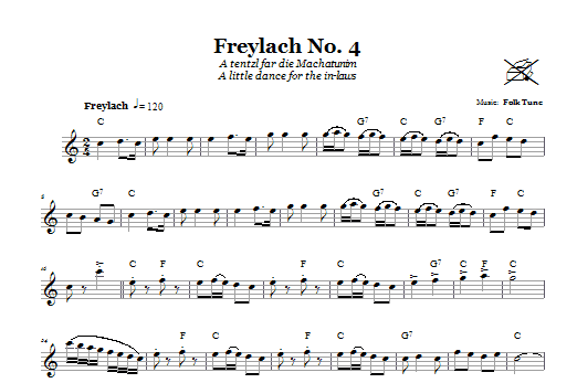 Product gallery: Page 1 of 1 Freylach No. 4 (A Tentzl Far Die Machantunim (A Little Dance For The In-Laws)), Folk Tune