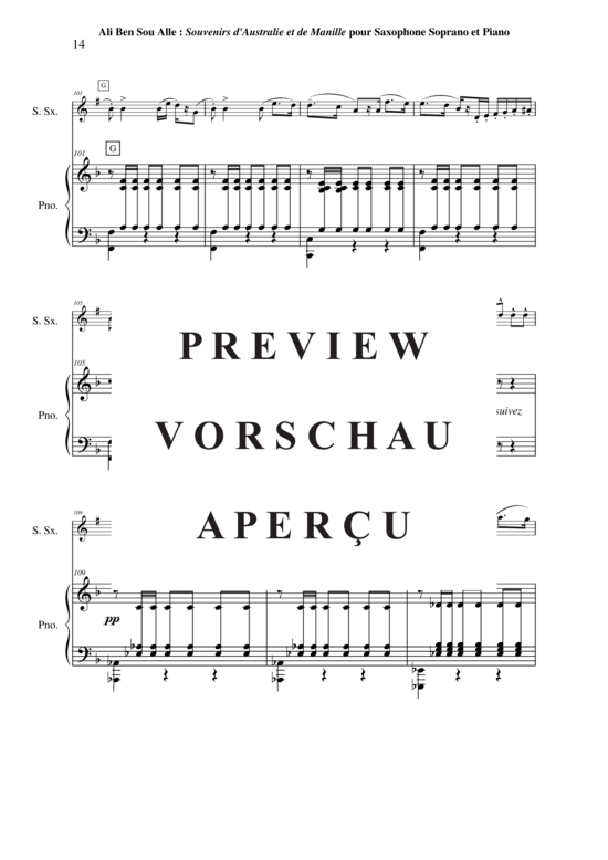 Product gallery: Page 15 of 21 Souvenirs d´Australie et de Manille , , (soprano saxophone + piano)