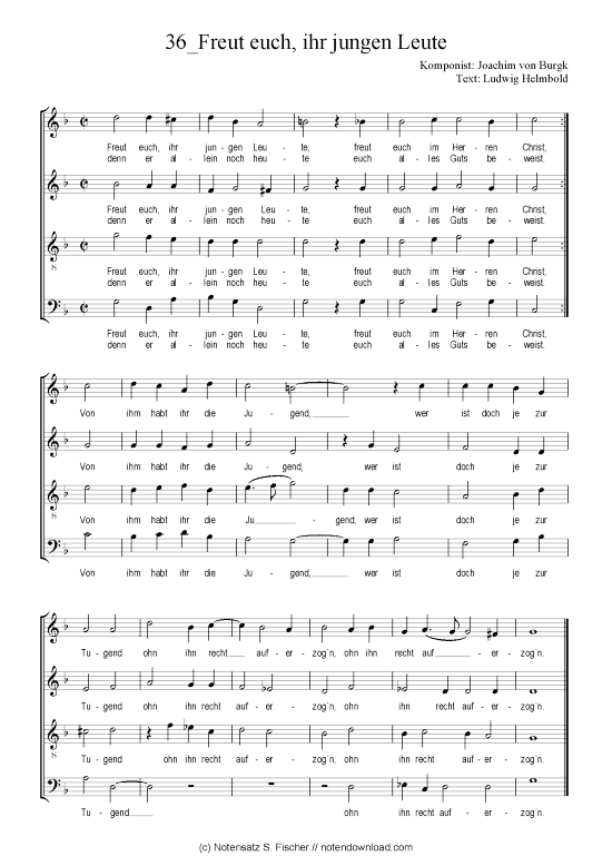 Product picture to: Freut euch, ihr jungen Leute Joachim von Burgk / Ludwig Helmbold