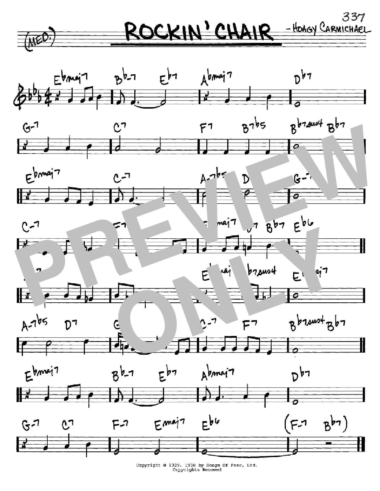 Rockin' Chair - sheet music by Hoagy Carmichael - smd-60722 | notendownload