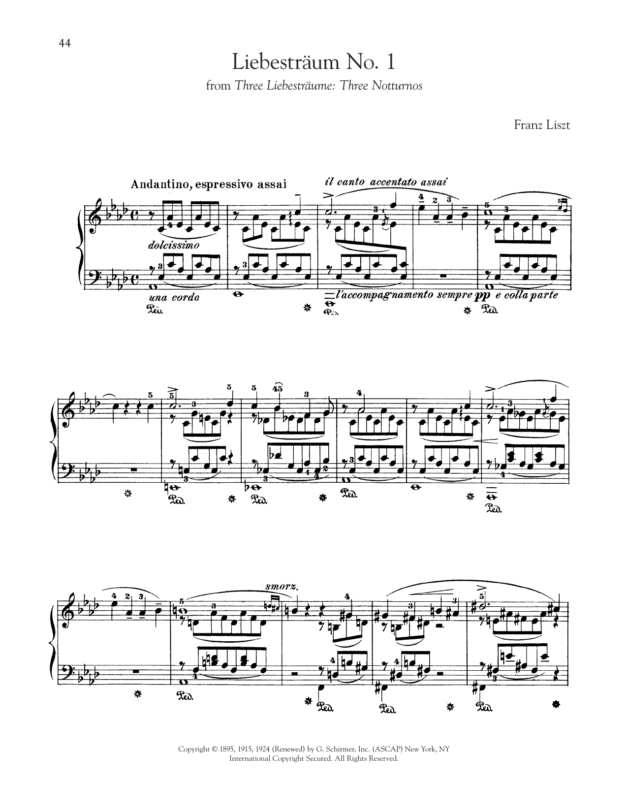 Produktbild zu: Liebestraum No. 1 In A-Flat Major