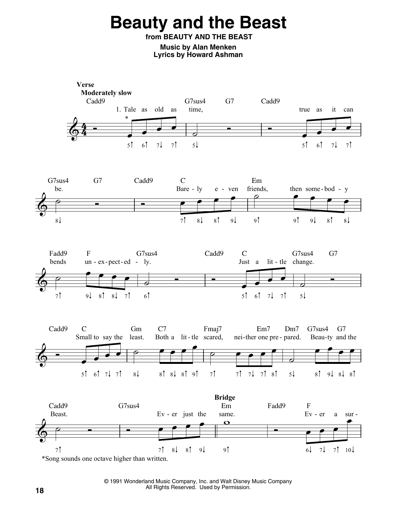 Produktgalerie: Seite 1 von 1 Beauty And The Beast, Alan Menken & Howard Ashman, Akkordeon