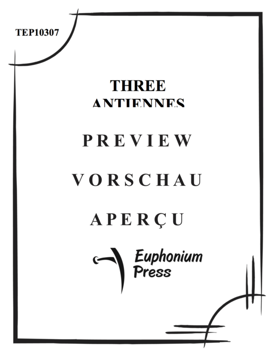 Product gallery: Page 2 of 10 Trois Antiennes , , (Tuba Quartett EETT)