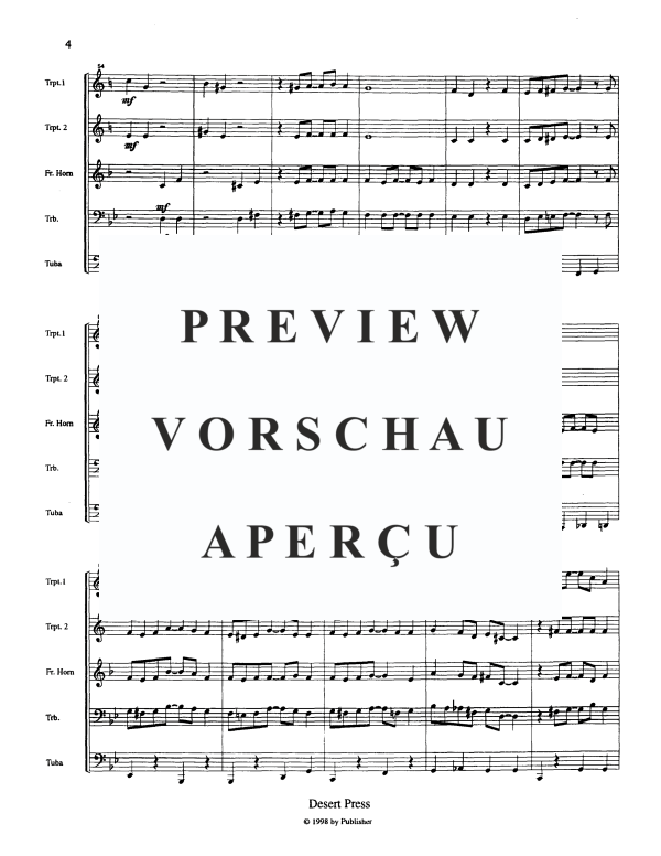 Produktgalerie: Seite 6 von 11 Cajun City Rag, , Blechbläserquintett