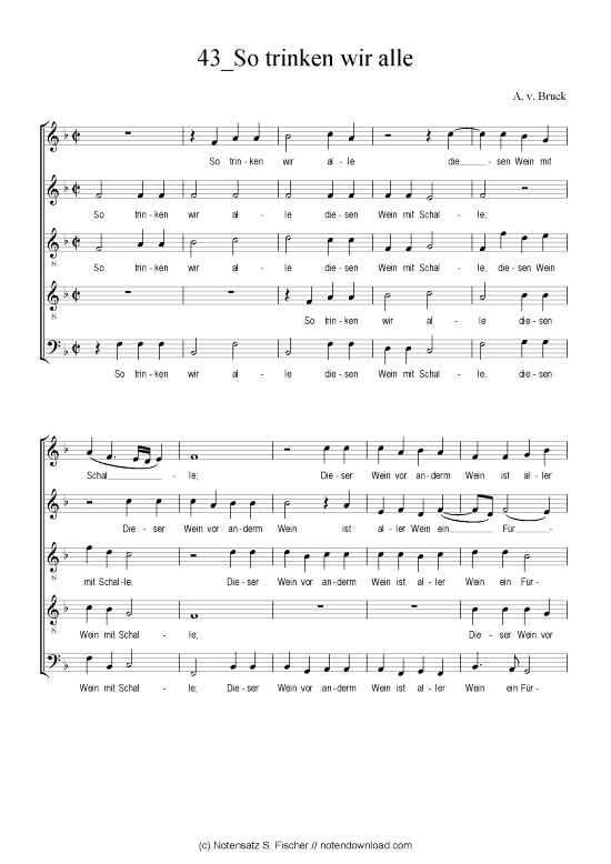 Product picture to: So trinken wir alle A. v. Bruck