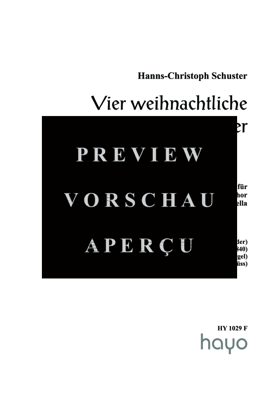 Product gallery: Page 3 of 11 Vier weihnachtliche Lieder, , (female choir SSAA)