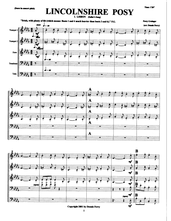 Product picture to: Lincolnshire PosyPercy Grainger