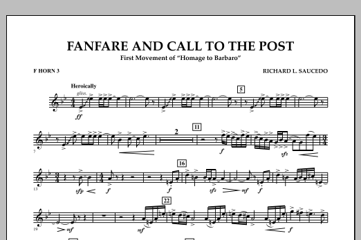 Product picture to: Fanfare and Call to the Post - F Horn 3