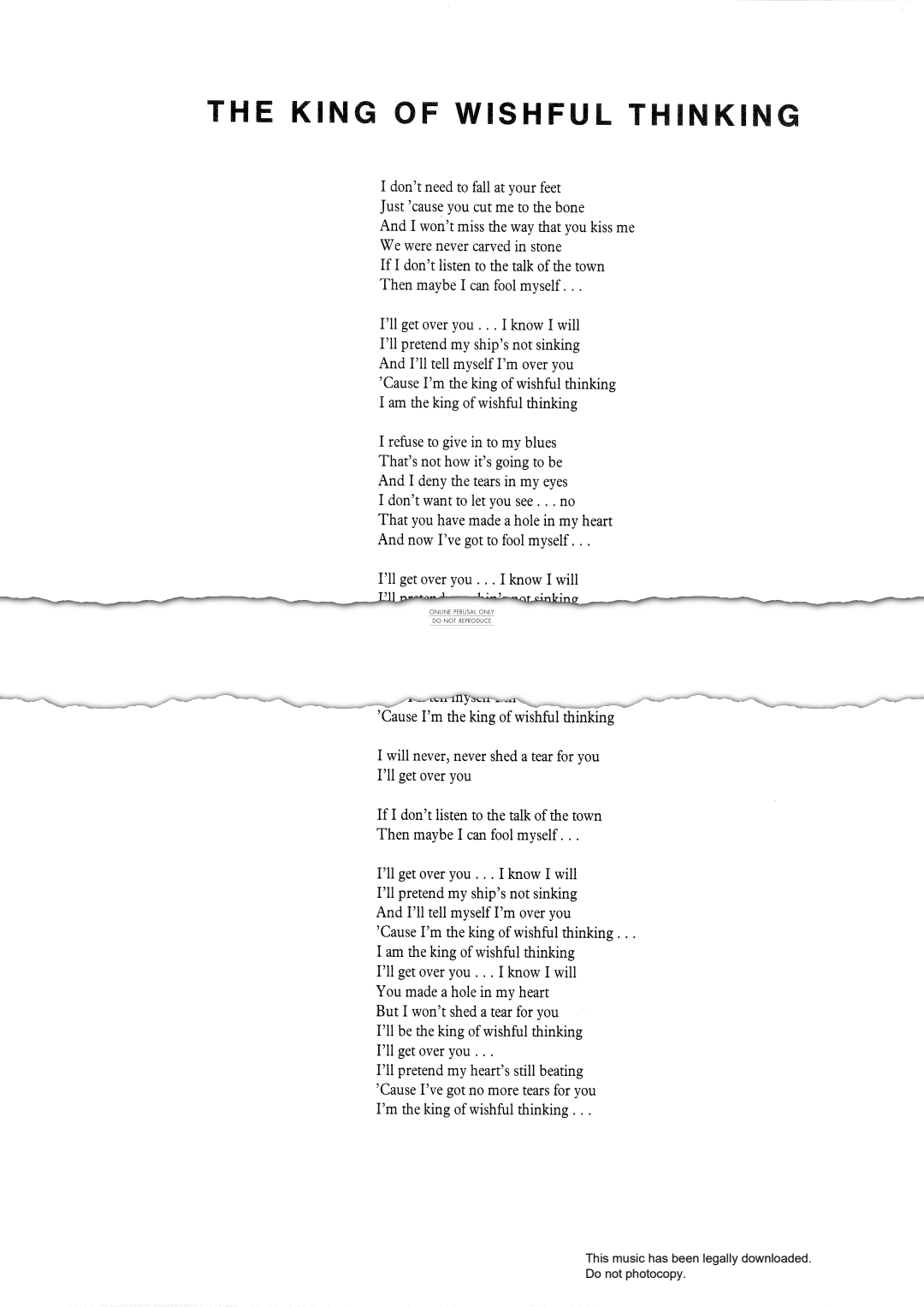 Produktbild zu: The King Of Wishful Thinking