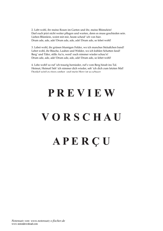 Product gallery: Page 3 of 3 Abschied , , Piano and Voice