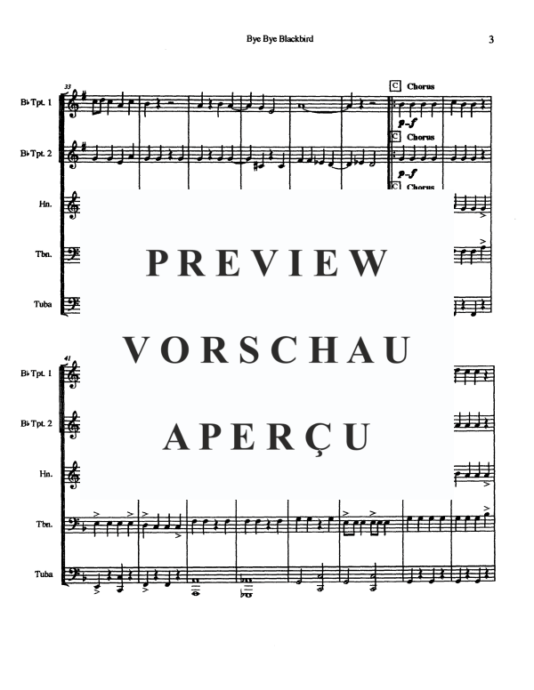 Produktgalerie: Seite 5 von 11 Bye Bye Blackbird, , Blechbläse Quintett
