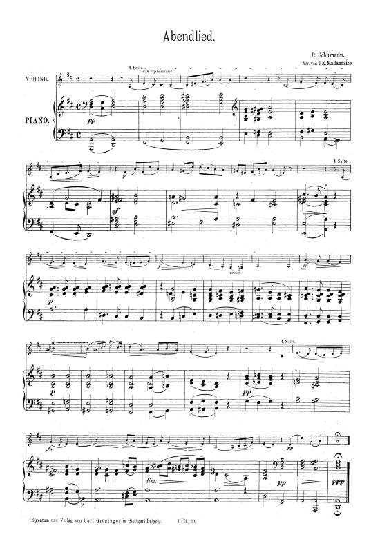 Product picture to: Abendlied Robert Schumann