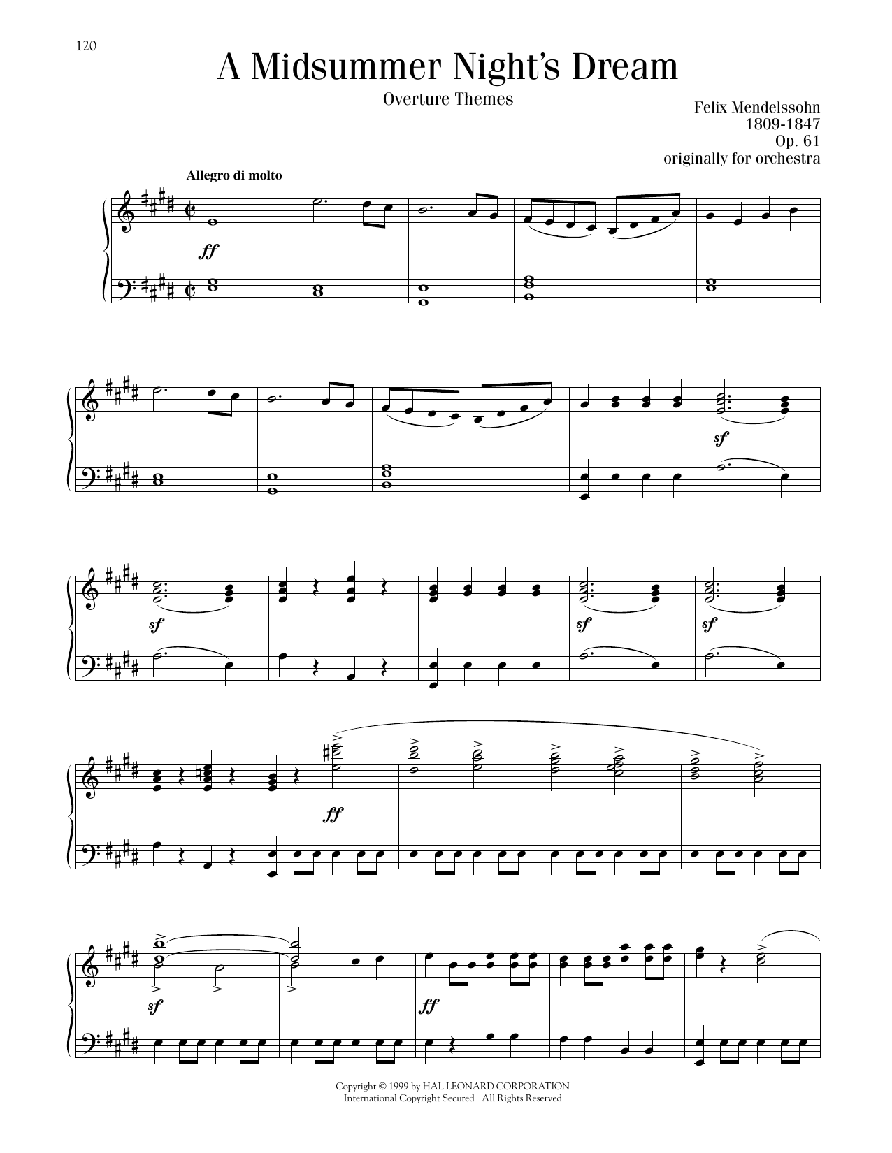 Produktbild zu: A Midsummer Night's Dream Overture, Excerpt