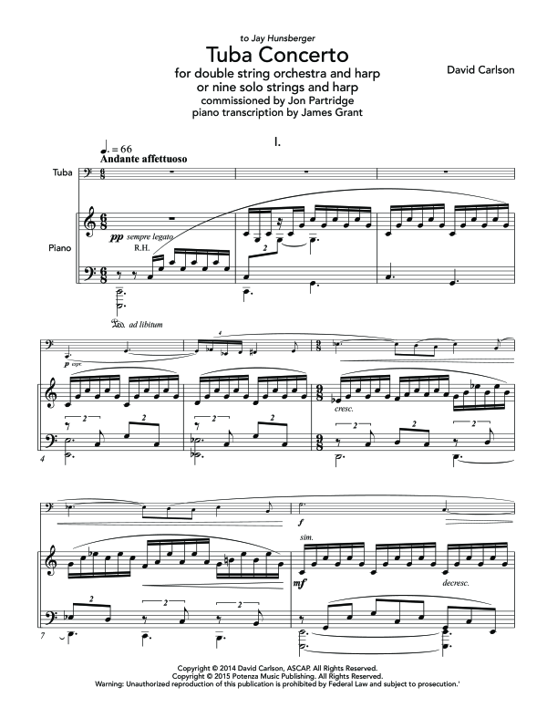 Product gallery: Page 1 of 11 Tuba Concerto, , (tuba and piano)