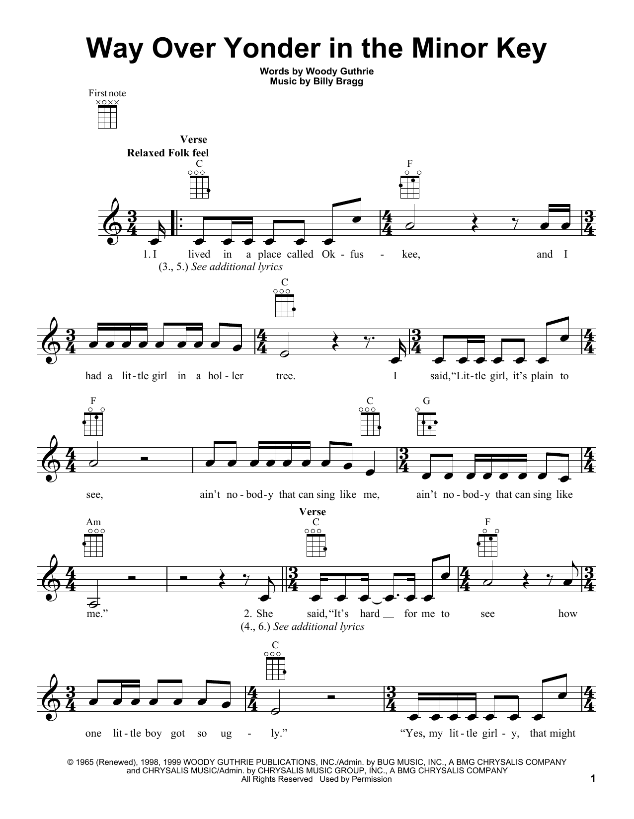 Product gallery: Page 1 of 1 Way Over Yonder In The Minor Key, Woody Guthrie