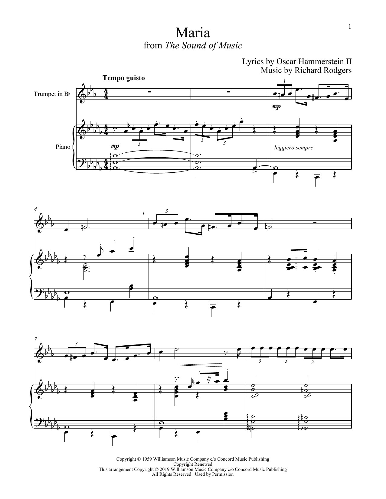 Product picture to:  Maria (from The Sound of Music) - Rodgers & Hammerstein