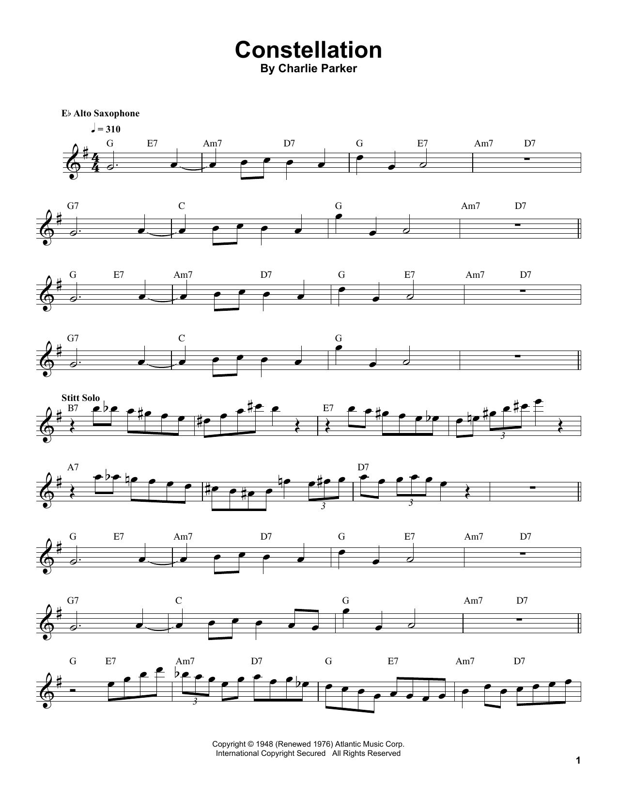 Product gallery: Page 1 of 1 Constellation, Sonny Stitt