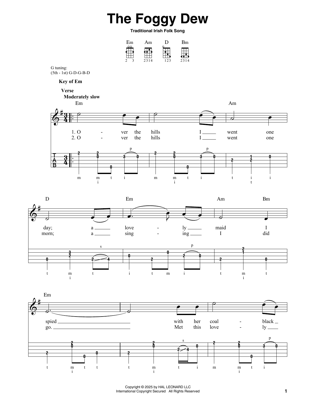 Product gallery: Page 1 of 1 The Foggy Dew, Traditional Irish Folk Song
