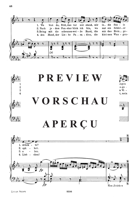 Product gallery: Page 3 of 3 Das Traumbild K.530, , High Voice and Piano