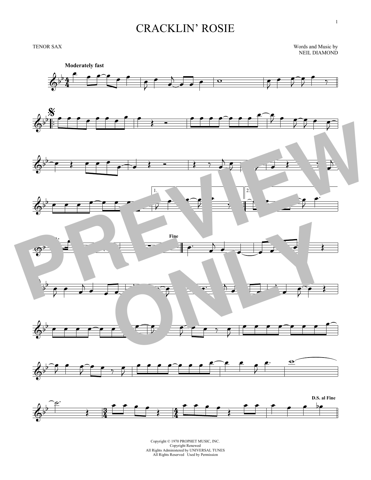 Product gallery: Page 1 of 1 Cracklin' Rosie, Neil Diamond