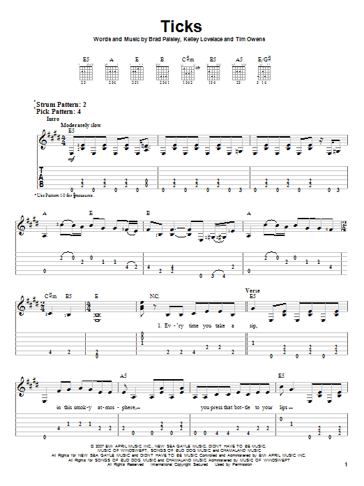 Product gallery: Page 1 of 1 Ticks, Brad Paisley