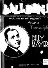 cover: Balloons (Who'll Buy My Nice Balloons?), Frank Magine, Klavier