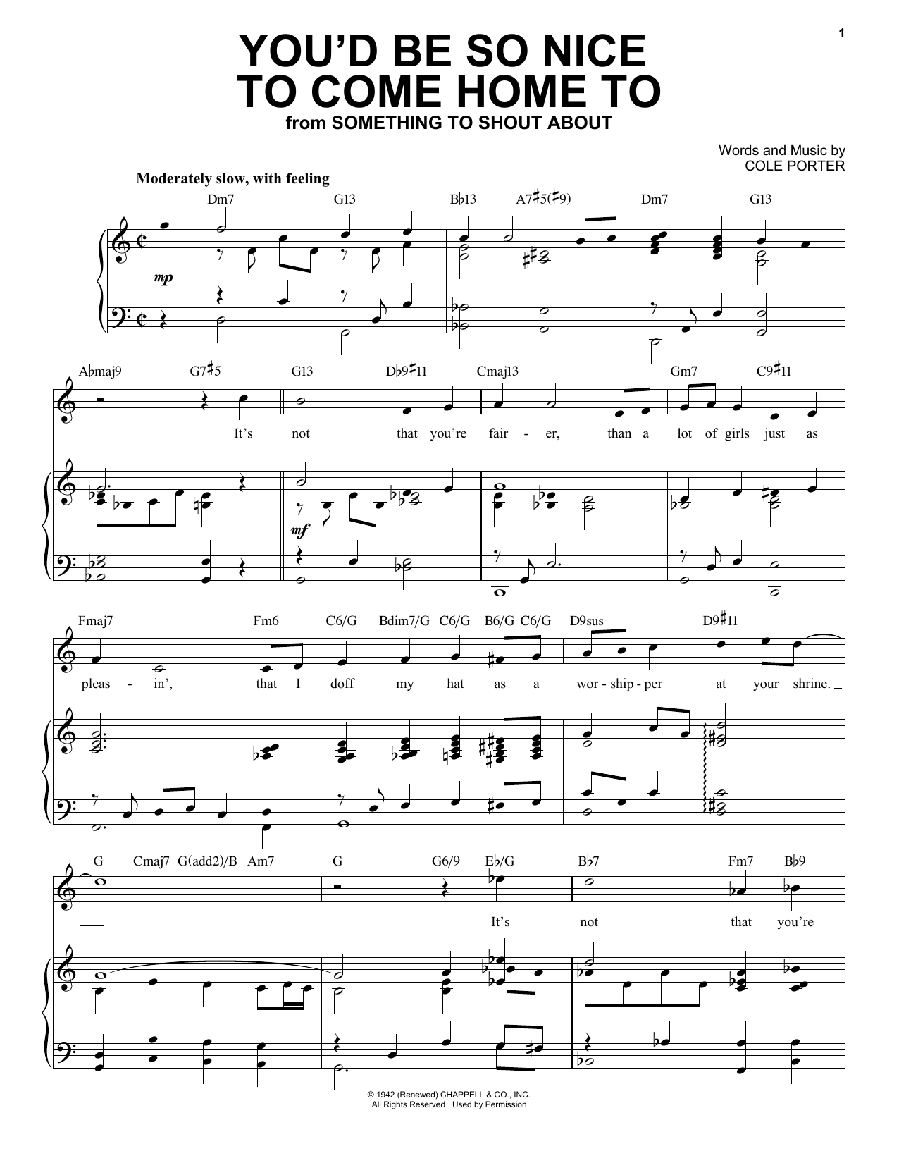 Produktbild zu: You'd Be So Nice To Come Home To [Jazz version] (from Something To Shout About) (arr. Brent Edstrom)