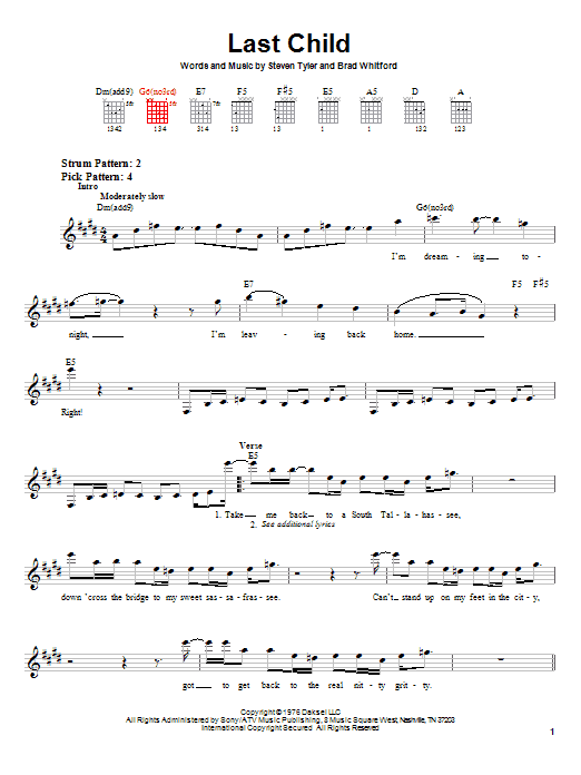 Produktgalerie: Seite 1 von 1 Last Child, Aerosmith, Gitarre