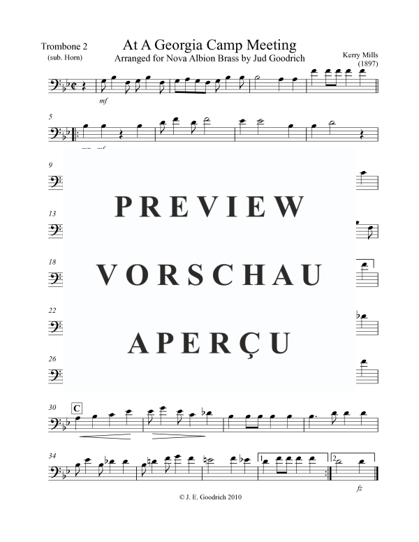 Produktgalerie: Seite 8 von 10 At a Georgia Camp Meeting, , Blechbläserquintett