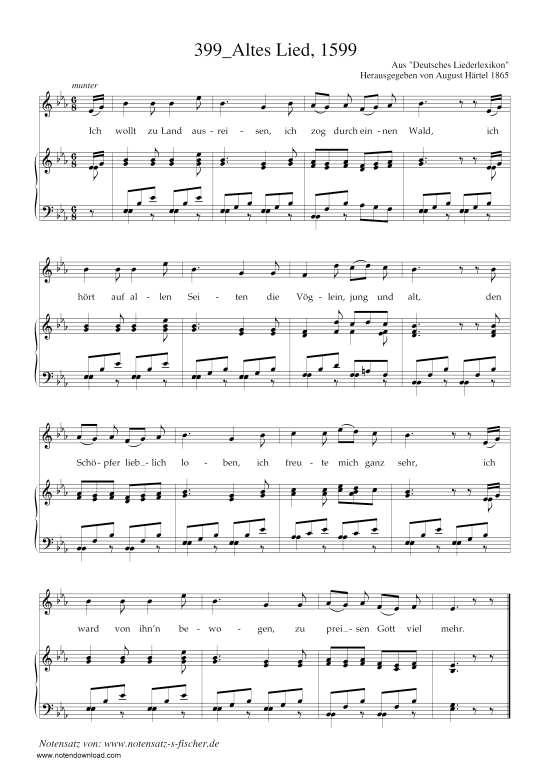 Product picture to: Altes Lied,  Aus "Deutsches Liederlexikon" A. Härtel (1865)
