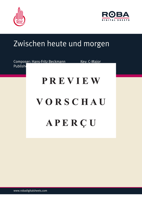 Produktgalerie: Seite 2 von 4 Zwischen heute und morgen, 	, Klavier und Gesang