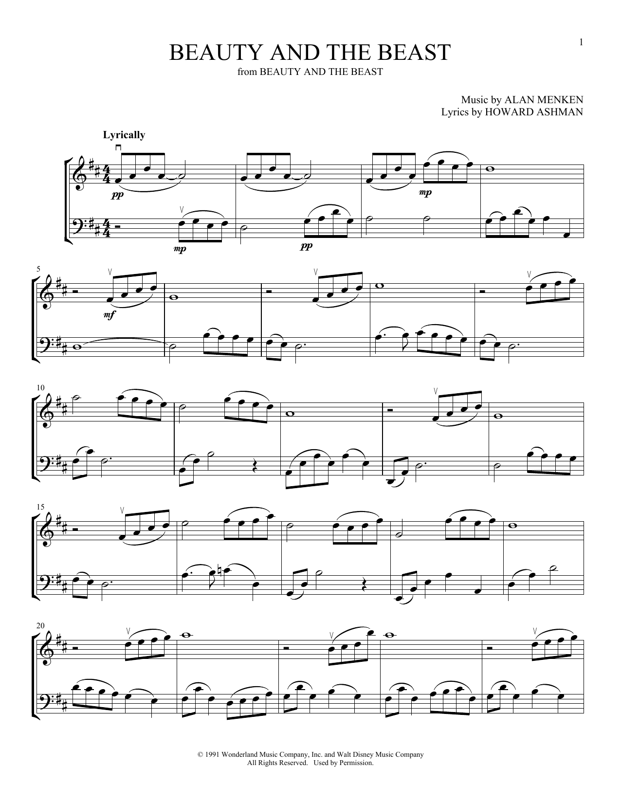Produktgalerie: Seite 1 von 1 Beauty And The Beast (arr. Michelle Hynson), Celine Dion & Peabo Bryson