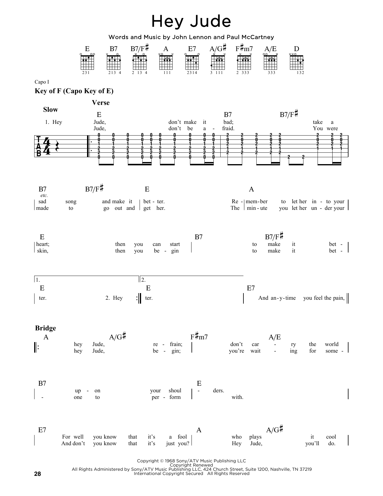 Produktgalerie: Seite 1 von 1 Hey Jude, The Beatles, Gitarre