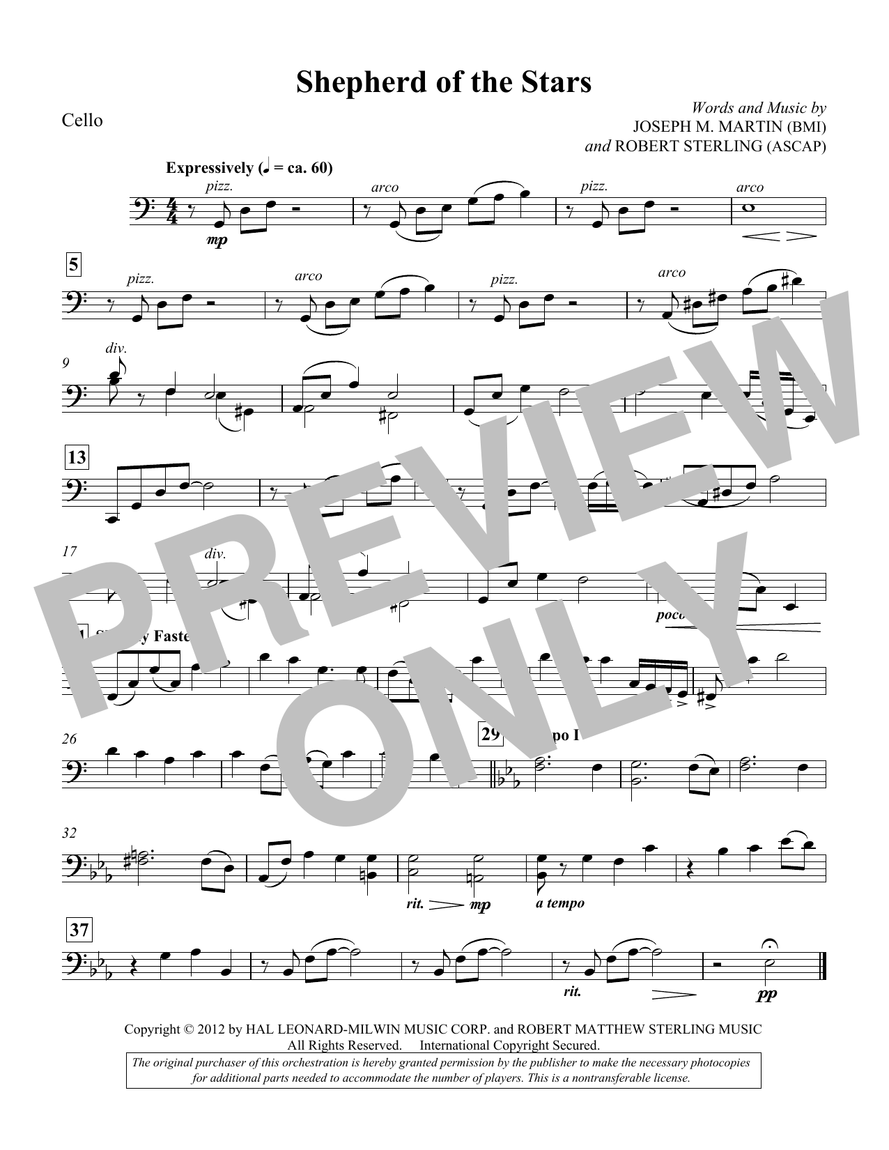 Product picture to: Shepherd Of The Stars - Cello