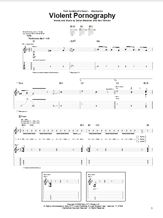 Product gallery: Page 1 of 1 Violent Pornography, System Of A Down