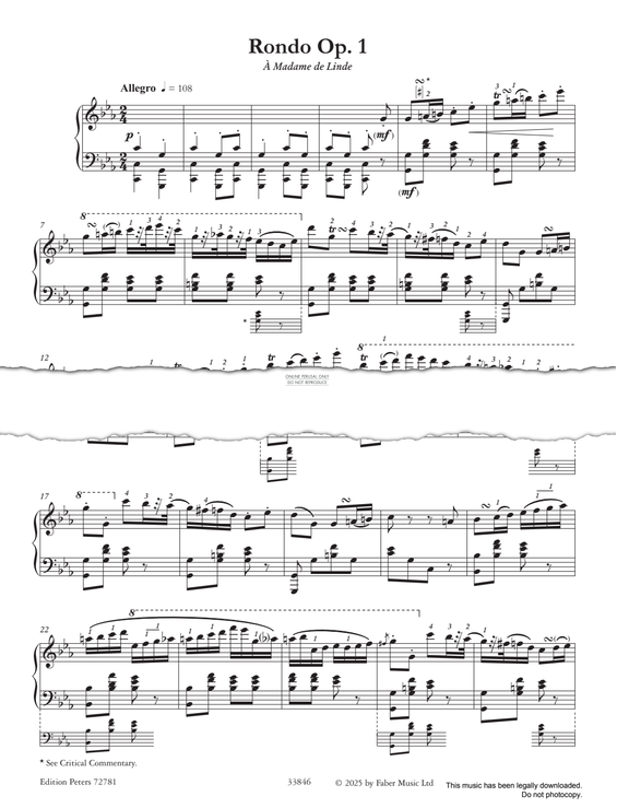 Produktgalerie: Seite 1 von 1 Rondo Op. 1, Frederic Chopin, Klavier