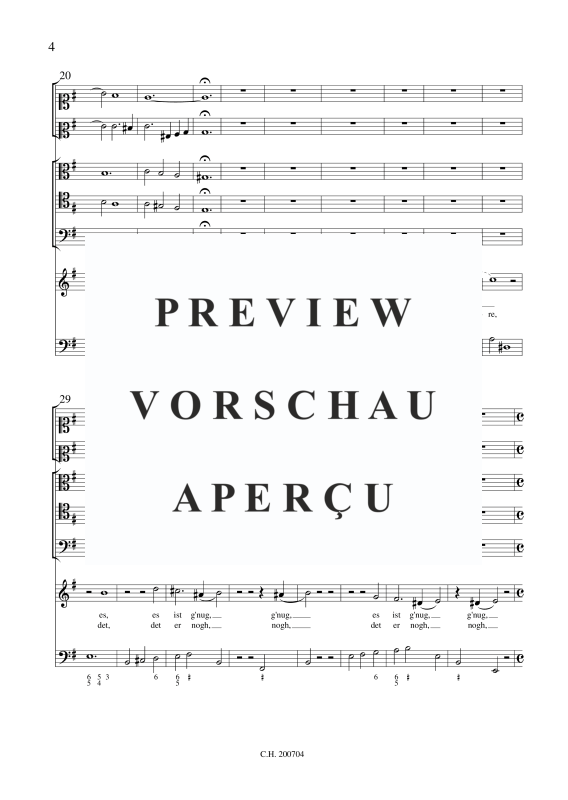 gallery: Es ist gnug, Herr, , (Gemischtes Ensemble Sopran, Streicher und BC)