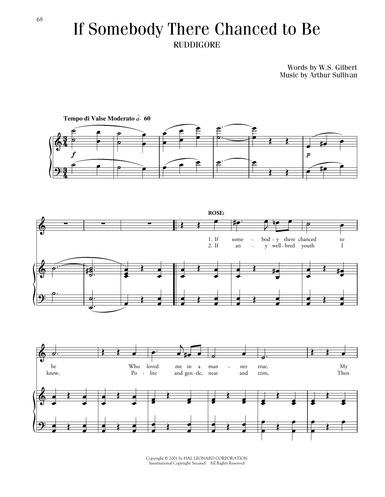 Product gallery: Page 1 of 1 If Somebody There Chanced To Be (from Ruddigore), Gilbert & Sullivan