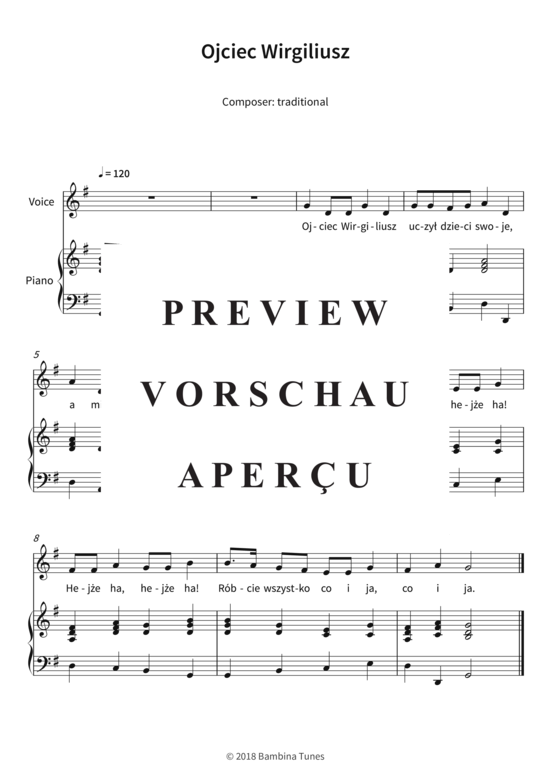 Produktgalerie: Seite 4 von 4 Ojciec Wirgiliusz, , (Gesang + Klavier)