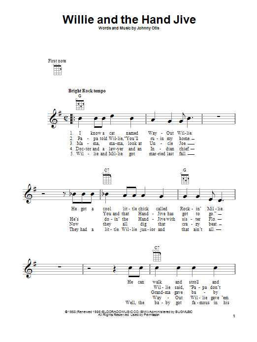 Product gallery: Page 1 of 1 Willie And The Hand Jive, Johnny Otis
