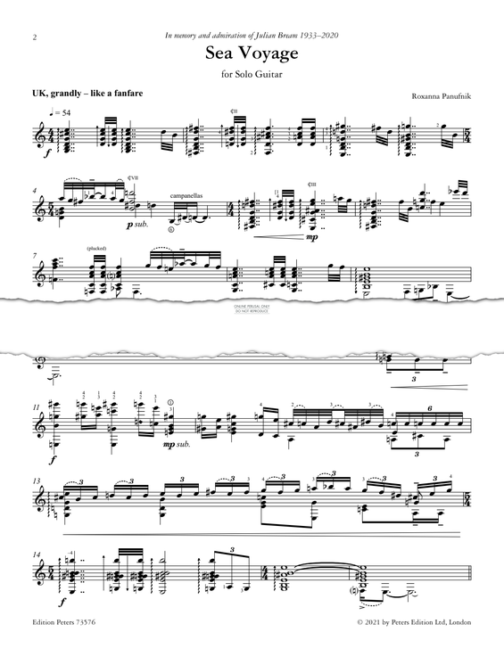 Produktgalerie: Seite 1 von 1 Sea Voyage, Roxanna Panufnik, Gitarre