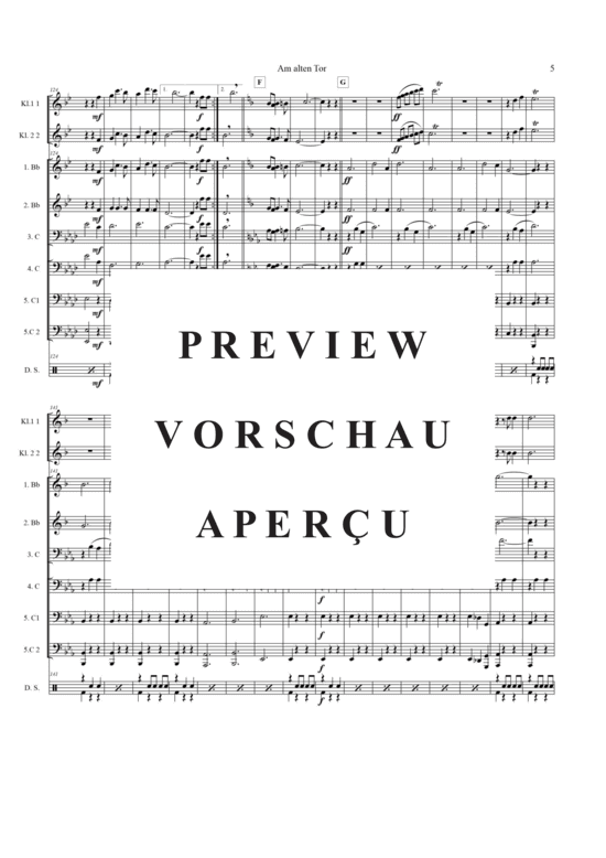 Produktgalerie: Seite 10 von 21 Am alten Tor , , (Blechbläserquintett, Klarinetten +Schlagzeug)