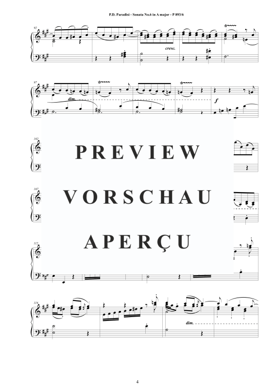 Produktgalerie: Seite 5 von 9 Sonate Nr. 6 in A-Dur, , Klavier Solo