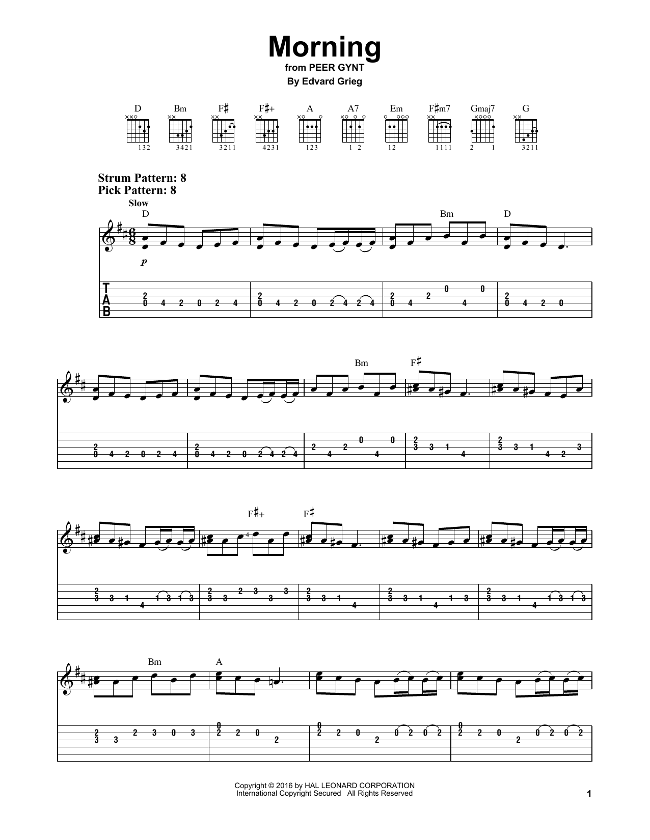 Product gallery: Page 1 of 1 Morning (from Peer Gynt Suite No. 1), Edvard Grieg