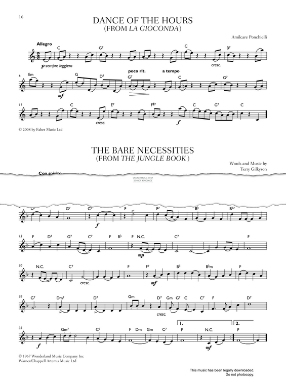 Product gallery: Page 1 of 1 The Bare Necessities (from "The Jungle Book"), Terry Gilkyson