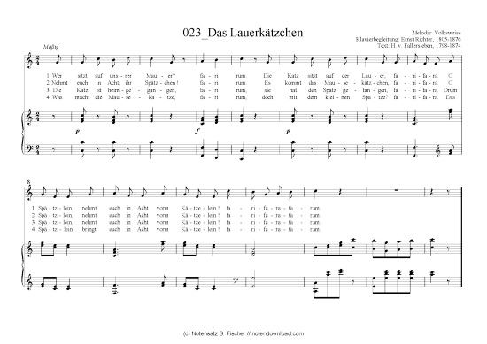 Product picture to: Das Lauerkätzchen Volksweise