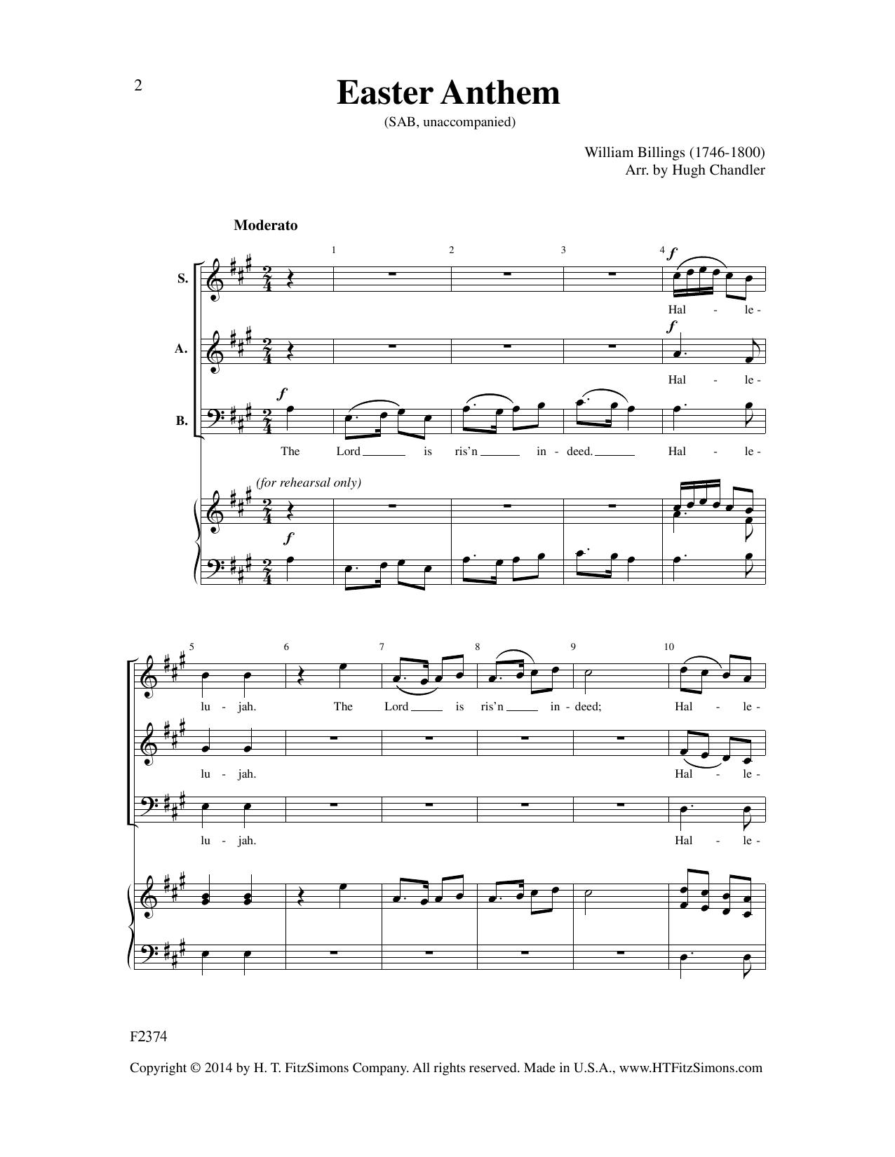 Product picture to: Easter Anthem (arr. Hugh Chandler)
