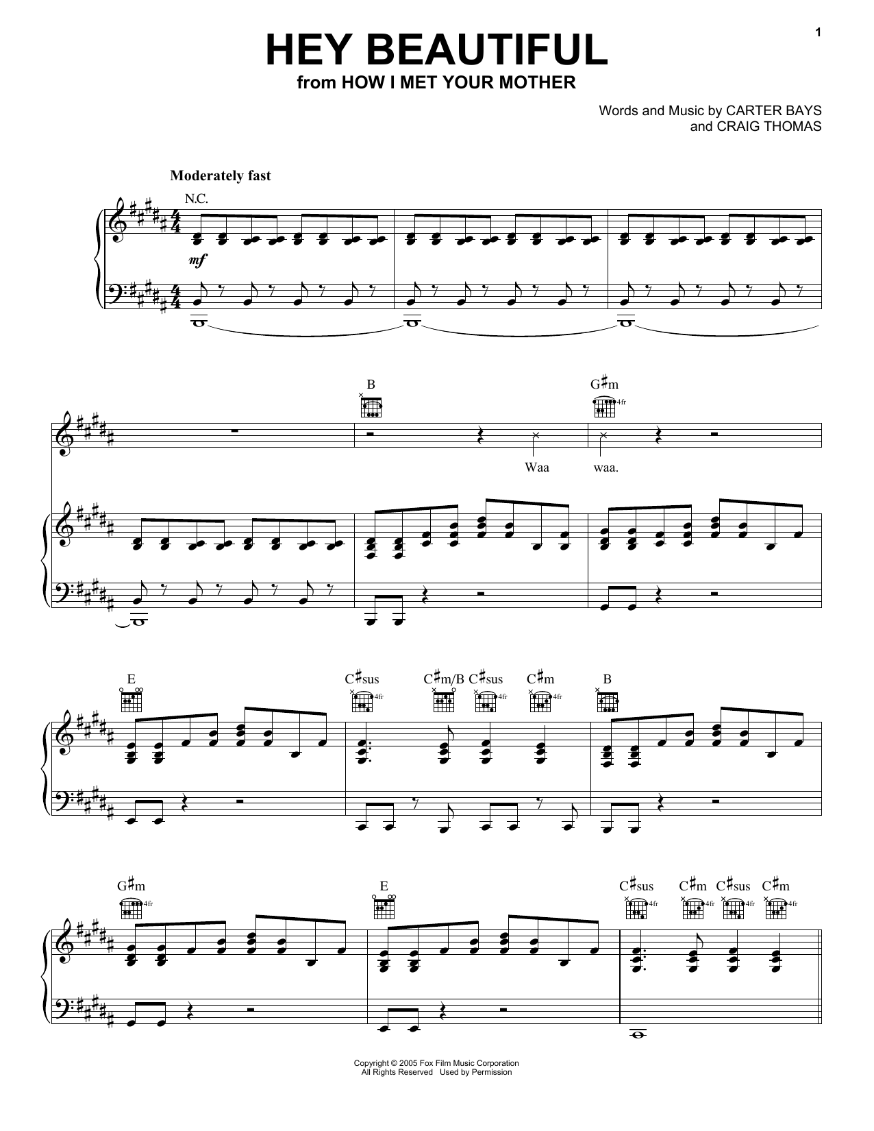 Produktbild zu: Hey Beautiful (from How I Met Your Mother)