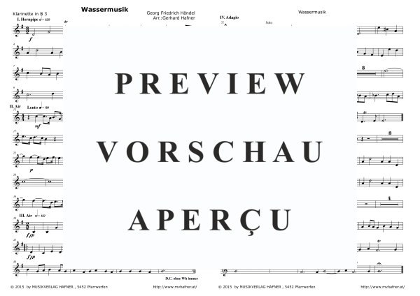 gallery: Wassermusik, , (Clarinet Quintet)